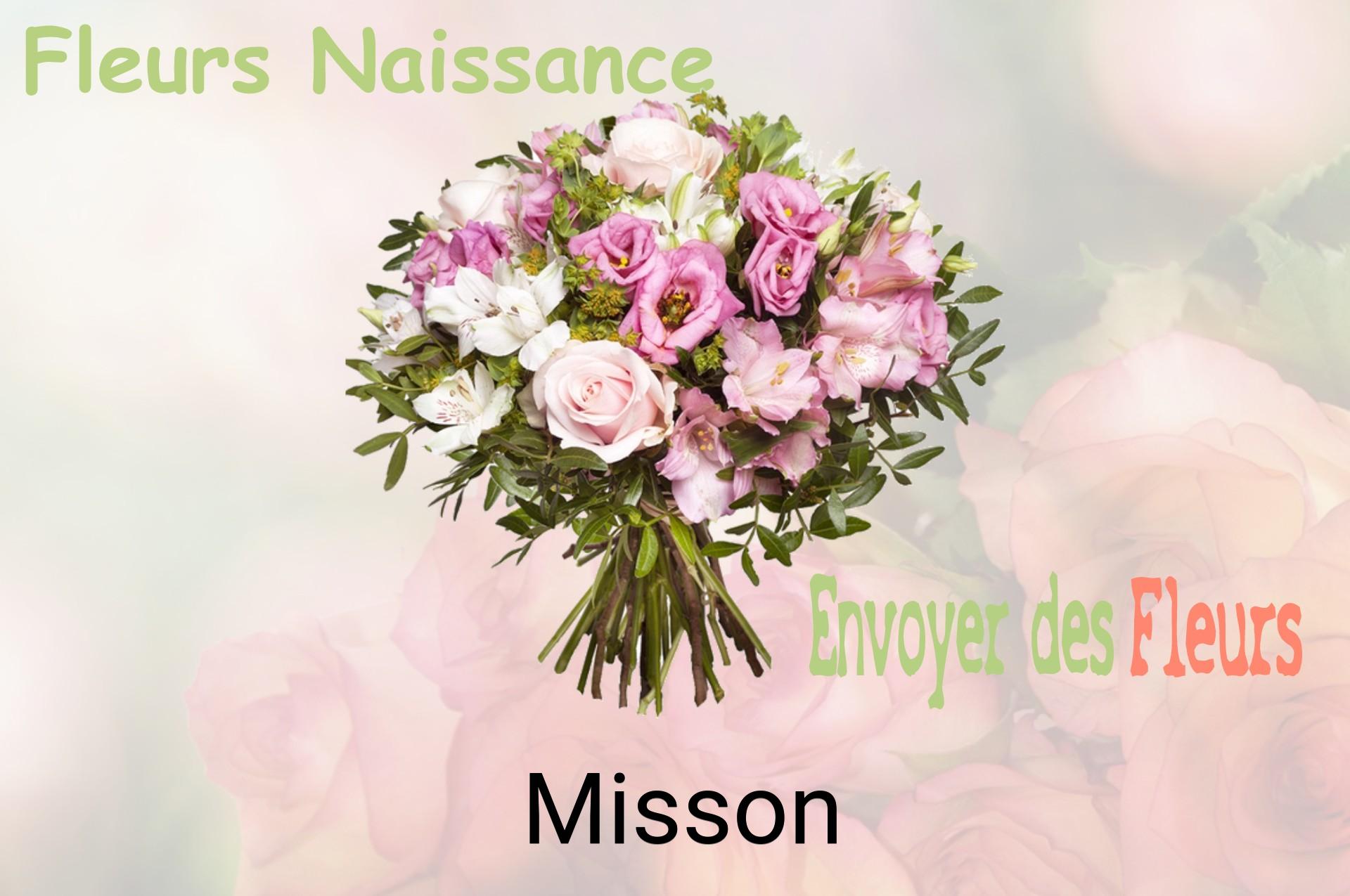 Bouquet de fleurs de naissance livré à Misson